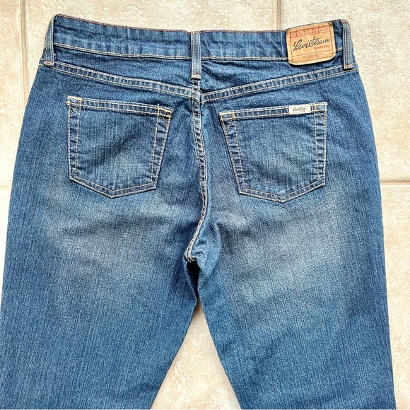 Levi Strauss Stretch Low Rise Bootcut Denim Dark Blue Jeans Women’s 6 LONG - Picture 6 of 11